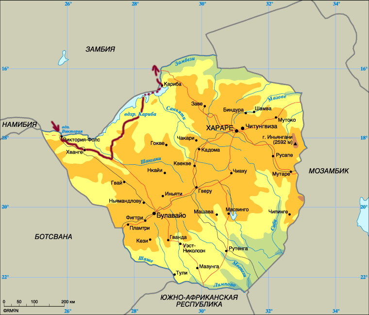 Трек путешествия по Зимбабве